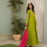 Dhani Green Lawn Frock Suit
