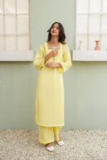 Sun-Kissed Yellow Organza 3-Piece Suit - Image 3
