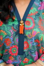 Emerald Bloom Printed Lawn 2-Piece Suit - Image 4
