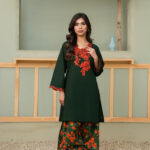 Emerald Floral Embroidered 2-Piece Suit