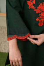Emerald Floral Embroidered 2-Piece Suit - Image 5