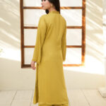 Citrine Grace Embroidered Silk 2-Piece Suit