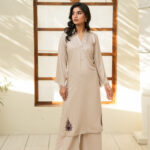 Ivory Grace Embroidered Cotton 2-Piece Suit