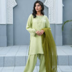 Pistachio Serenity Embroidered Silk 3-Piece Suit