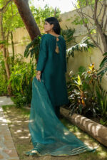 Emerald Teal Gilded Silk 3-Piece - Image 2
