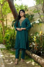 Emerald Teal Gilded Silk 3-Piece - Image 3