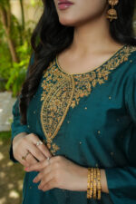 Emerald Teal Gilded Silk 3-Piece - Image 5