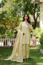 Ivory Radiance Hand-Embellished Silk 3-Piece Suit