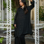 Midnight Ebony Sequin Silk 3-Piece Suit
