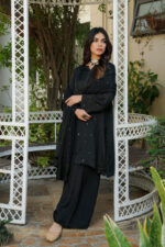 Midnight Ebony Sequin Silk 3-Piece Suit - Image 5