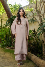 Rose Quartz Hand-Embellished Silk 3-Piece Suit - Image 3