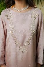 Rose Quartz Hand-Embellished Silk 3-Piece Suit - Image 5