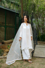 Snow White Hand-Finished Silk 3-Piece Suit - Image 4