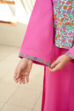 Plain Pink Lawn Suit with Coatie - Image 5