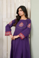 Purple Lawn Frock Suit - Image 5