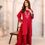 Crimson Noor Sheesha Silk 3-Piece