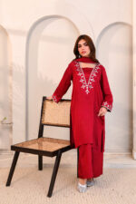 Crimson Noor Sheesha Silk 3-Piece - Image 2