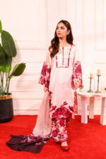 Blush Bloom Printed Silk 3-Piece