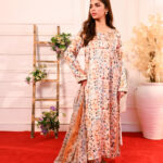 Golden Bloom Printed Silk 3-Piece