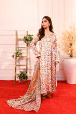 Golden Bloom Printed Silk 3-Piece