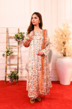 Golden Bloom Printed Silk 3-Piece - Image 2